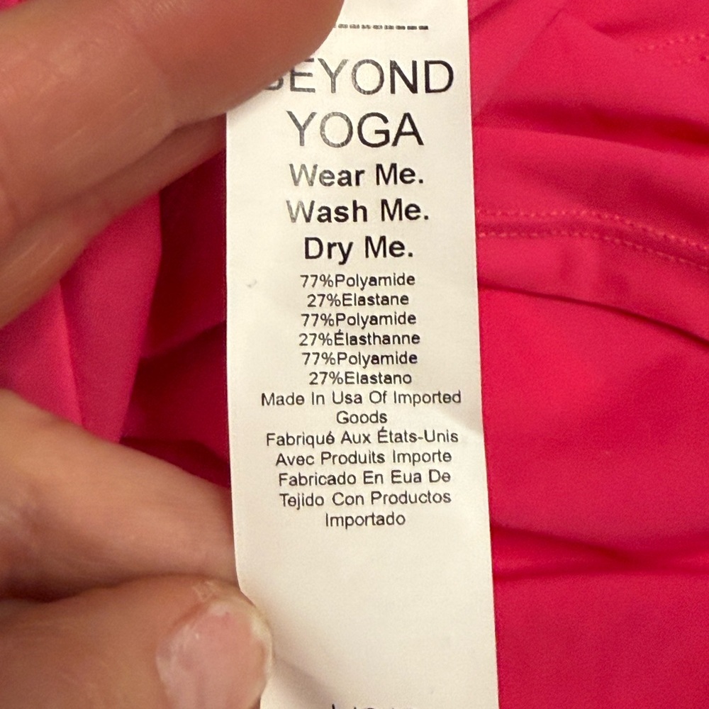 Beyond Yoga open back crop top long sleeve  pink LARGE athleisure barbiecore - Picture 4 of 11